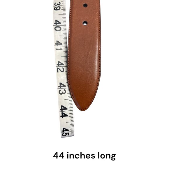 Lauren Ralph Lauren Brown Leather Belt With Gold Buckle - Picture 12 of 13